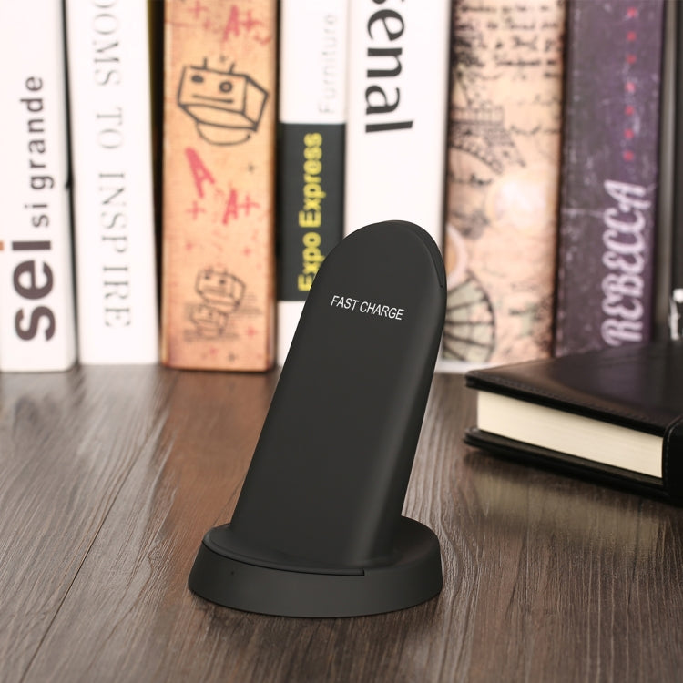 Q760 Output 5V 2A Qi Standard Vertical Fast Wireless Charger, Used in Support QI Sandard Phones, For iPhone, Galaxy, Huawei, Xiaomi, LG, HTC and Other Smart Phones
