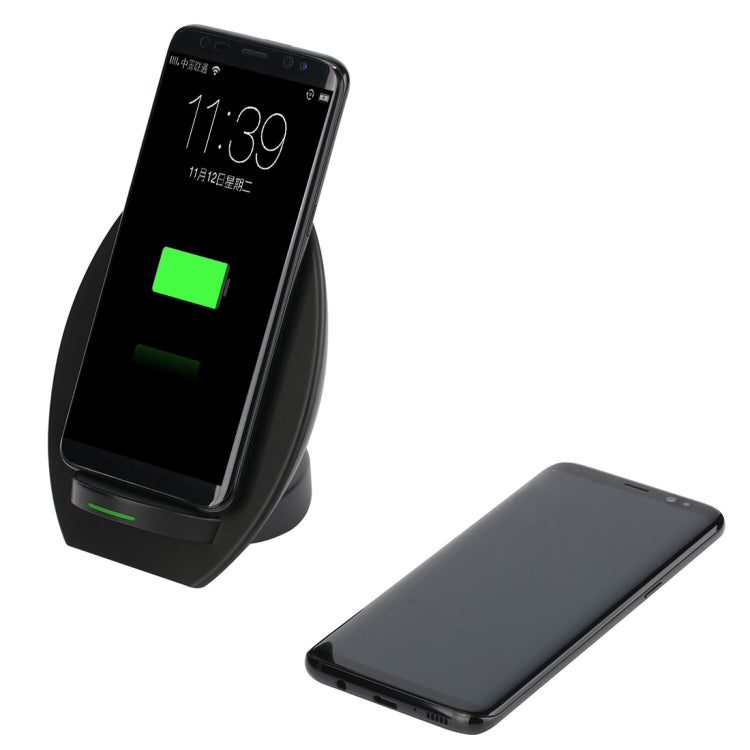 S330 Output 5V 2A Qi Standard Vertical Fan Fast Wireless Charger, Used in Support QI Sandard Phones, For iPhone, Galaxy, Huawei, Xiaomi, LG, HTC and Other Smart Phones