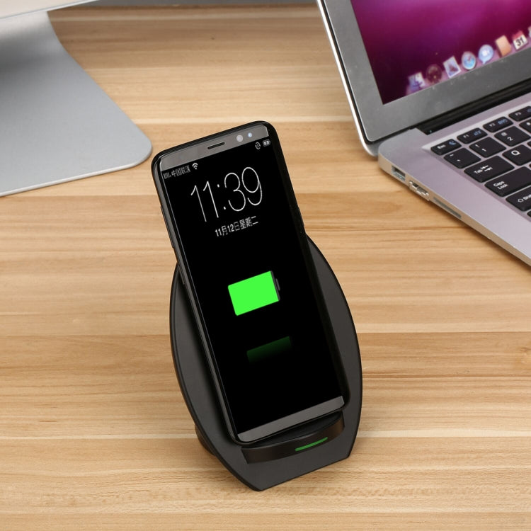 S330 Output 5V 2A Qi Standard Vertical Fan Fast Wireless Charger, Used in Support QI Sandard Phones, For iPhone, Galaxy, Huawei, Xiaomi, LG, HTC and Other Smart Phones