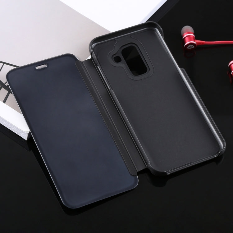 Electroplating Mirror Horizontal Flip Leather Case for Galaxy J8 (2018) , with Holder
