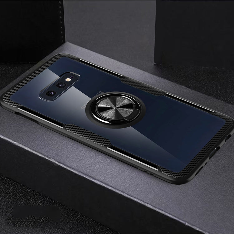 Scratchproof TPU + Acrylic Ring Bracket Protective Case for Galaxy S10e