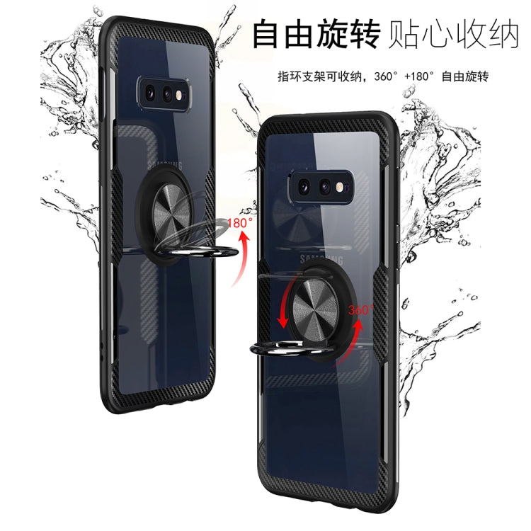 Scratchproof TPU + Acrylic Ring Bracket Protective Case for Galaxy S10e