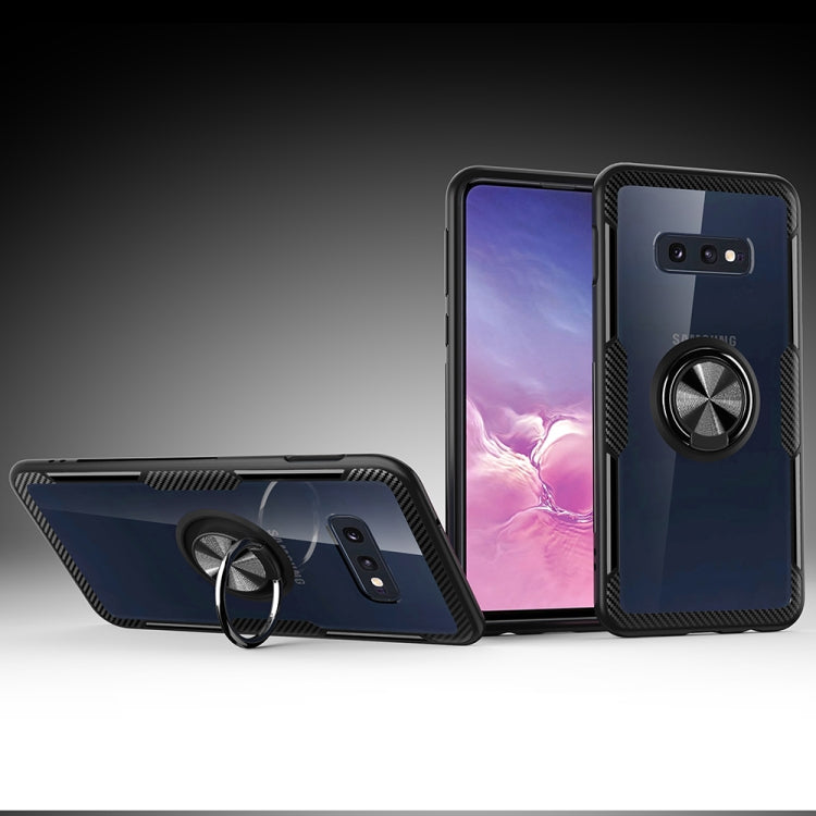 Scratchproof TPU + Acrylic Ring Bracket Protective Case for Galaxy S10e