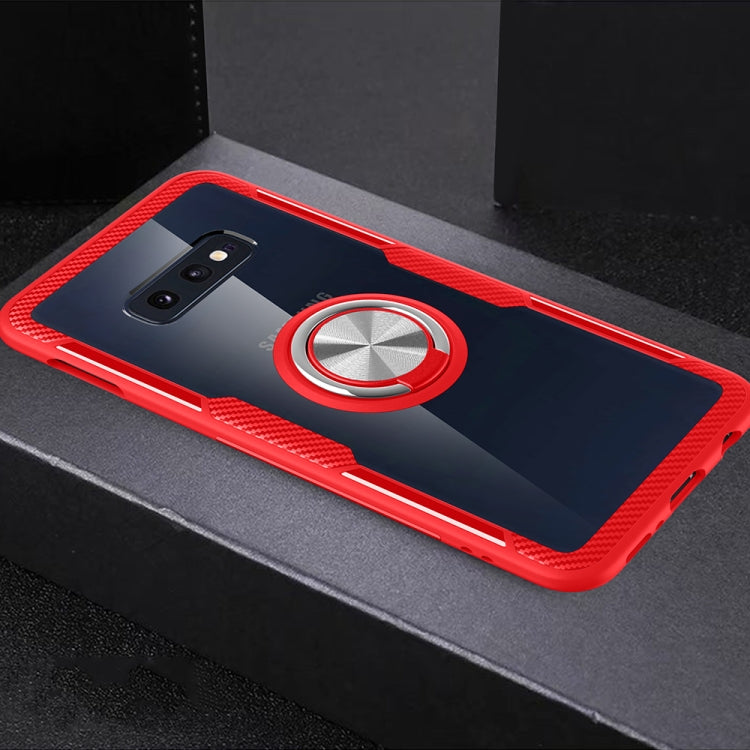 Scratchproof TPU + Acrylic Ring Bracket Protective Case for Galaxy S10e
