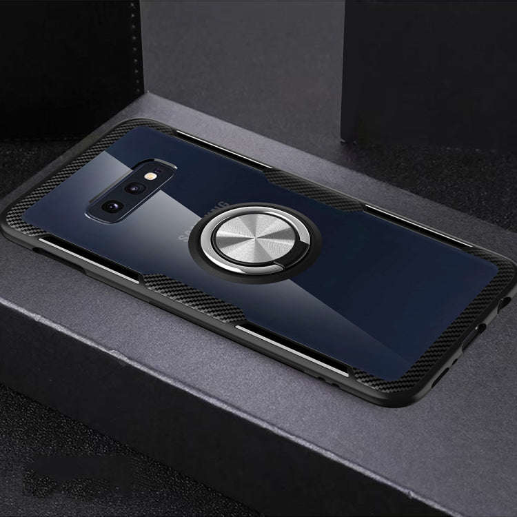 Scratchproof TPU + Acrylic Ring Bracket Protective Case for Galaxy S10e