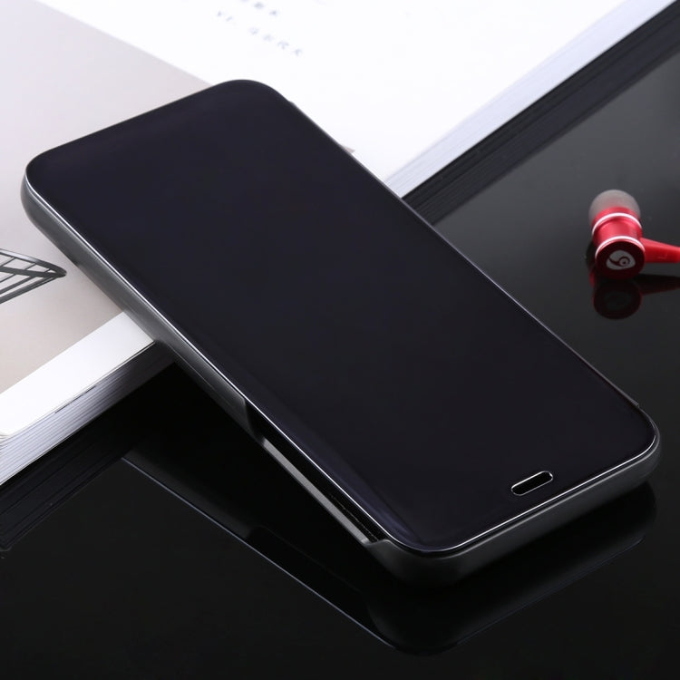 Electroplating Mirror Horizontal Flip Leather Case for Galaxy J4 (2018) , with Holder