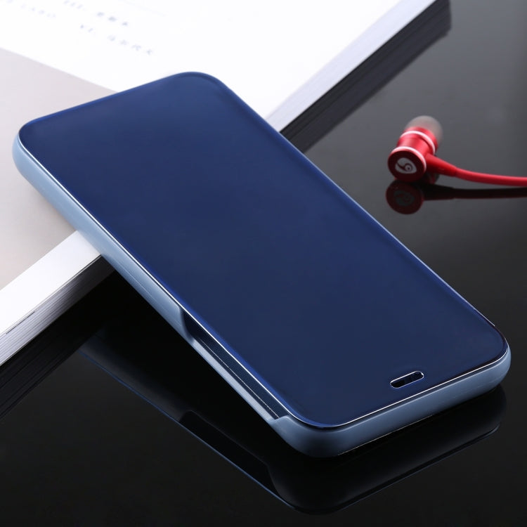 Electroplating Mirror Horizontal Flip Leather Case for Galaxy J4 (2018) , with Holder