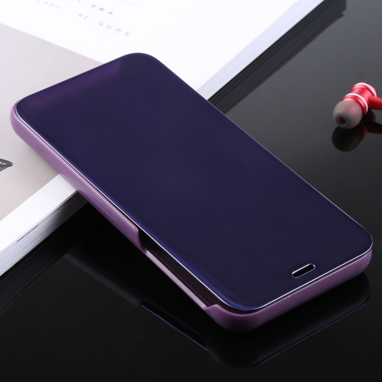 Electroplating Mirror Horizontal Flip Leather Case for Galaxy J4 (2018) , with Holder