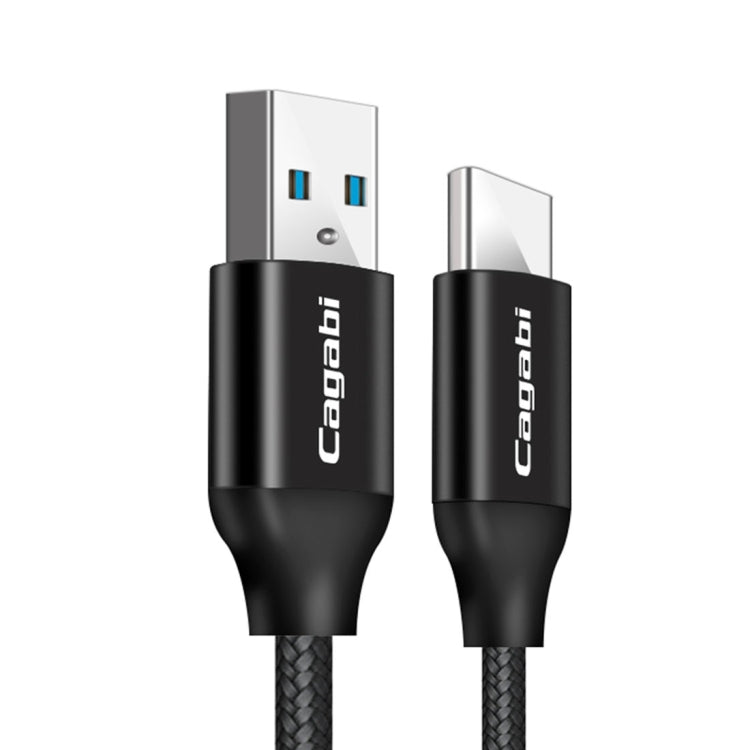 Cagabi N2-2 2m 2.4A Aviation Aluminum Alloy + Nylon USB to USB-C / Type-C Data Sync Fast Charging Cable, For Samsung Galaxy S8 & S8 + / LG G6 / Huawei P10 & P10 Plus / Xiaomi Mi 6 & Max 2 and other Smartphones