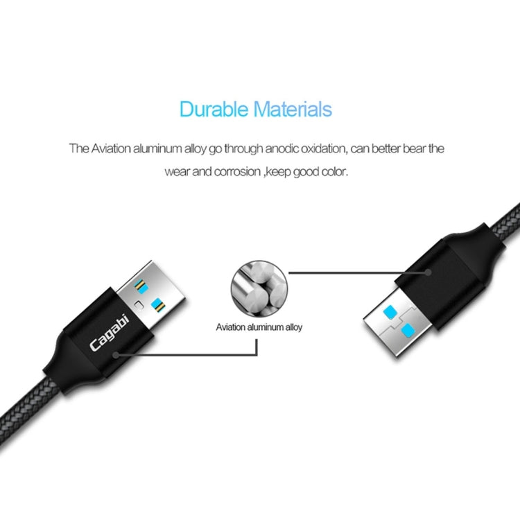 Cagabi N2-2 2m 2.4A Aviation Aluminum Alloy + Nylon USB to USB-C / Type-C Data Sync Fast Charging Cable, For Samsung Galaxy S8 & S8 + / LG G6 / Huawei P10 & P10 Plus / Xiaomi Mi 6 & Max 2 and other Smartphones