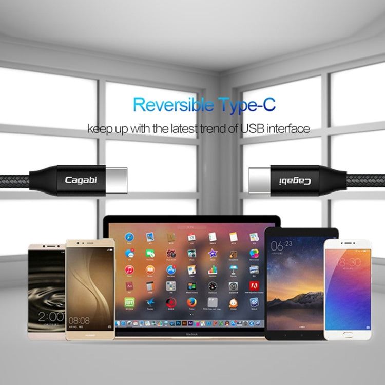 Cagabi N2-2 2m 2.4A Aviation Aluminum Alloy + Nylon USB to USB-C / Type-C Data Sync Fast Charging Cable, For Samsung Galaxy S8 & S8 + / LG G6 / Huawei P10 & P10 Plus / Xiaomi Mi 6 & Max 2 and other Smartphones