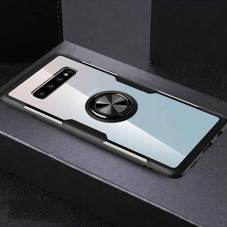 Scratchproof TPU + Acrylic Ring Bracket Protective Case for Galaxy S10 Pro