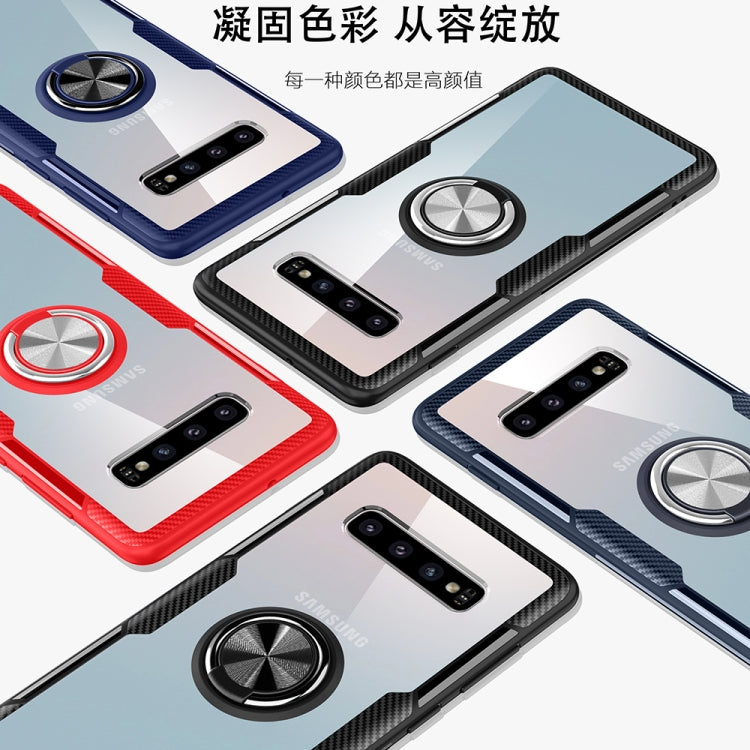 Scratchproof TPU + Acrylic Ring Bracket Protective Case for Galaxy S10 Pro