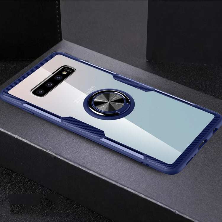 Scratchproof TPU + Acrylic Ring Bracket Protective Case for Galaxy S10 Pro
