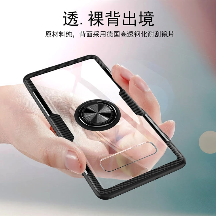 Scratchproof TPU + Acrylic Ring Bracket Protective Case for Galaxy S10 Pro