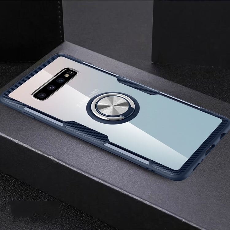Scratchproof TPU + Acrylic Ring Bracket Protective Case for Galaxy S10 Pro