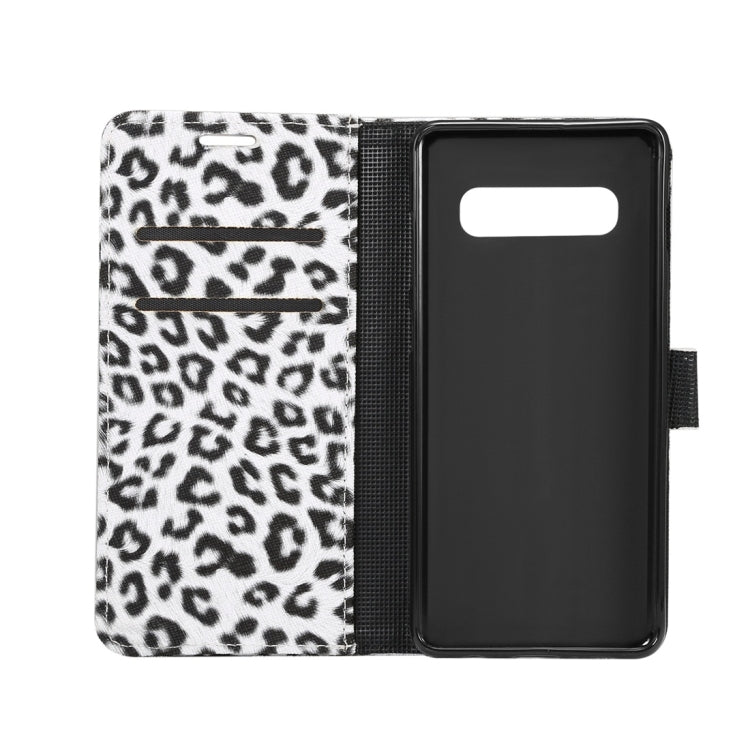 Leopard Texture PU + TPU Horizontal Flip Leather Case for Galaxy S10, with Holder & Card Slots & Wallet