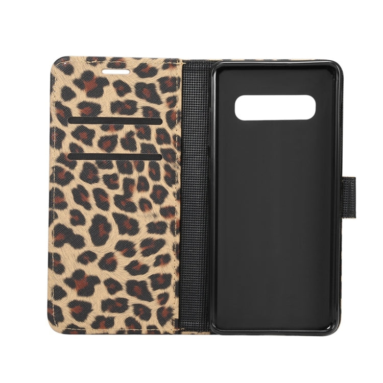 Leopard Texture PU + TPU Horizontal Flip Leather Case for Galaxy S10, with Holder & Card Slots & Wallet