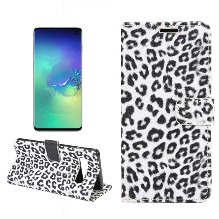 Leopard Texture PU + TPU Horizontal Flip Leather Case for Galaxy S10 Plus, with Holder & Card Slots & Wallet