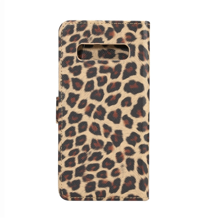 Leopard Texture PU + TPU Horizontal Flip Leather Case for Galaxy S10 Plus, with Holder & Card Slots & Wallet