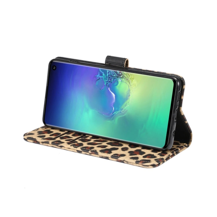 Leopard Texture PU + TPU Horizontal Flip Leather Case for Galaxy S10 Plus, with Holder & Card Slots & Wallet