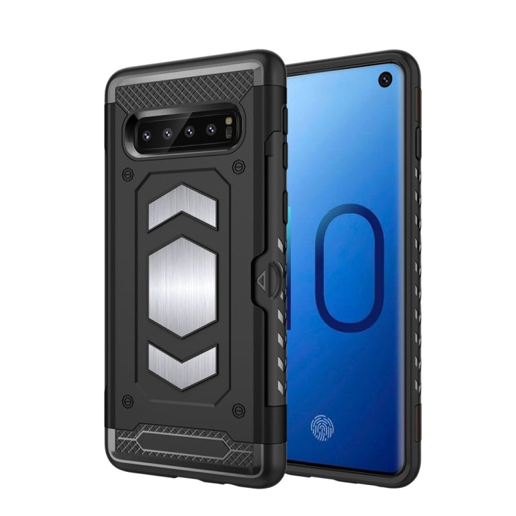 Shockproof Armor TPU + PC Protective Case for Galaxy S10, with Card Slot