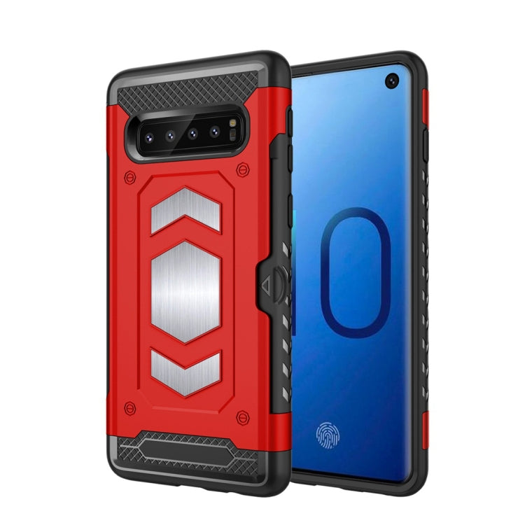 Shockproof Armor TPU + PC Protective Case for Galaxy S10, with Card Slot