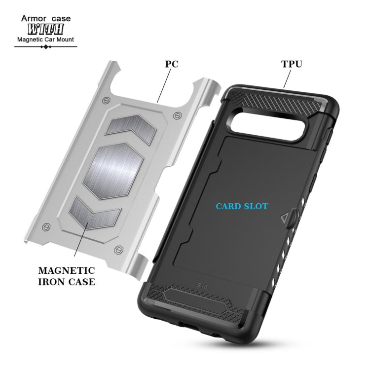 Shockproof Armor TPU + PC Protective Case for Galaxy S10, with Card Slot