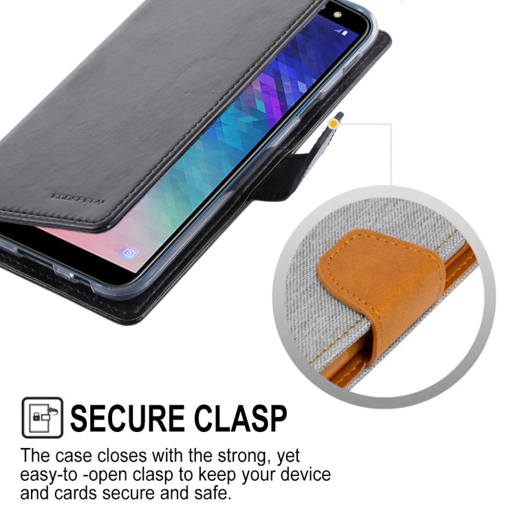 GOOSPERY Crazy Horse Texture Horizontal Flip PU Leather Case for Galaxy A6 (2018), with Holder & Card Slots & Wallet