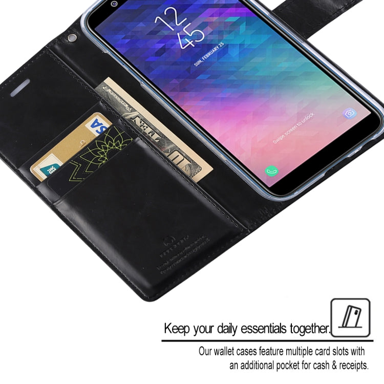 GOOSPERY Crazy Horse Texture Horizontal Flip PU Leather Case for Galaxy A6 (2018), with Holder & Card Slots & Wallet