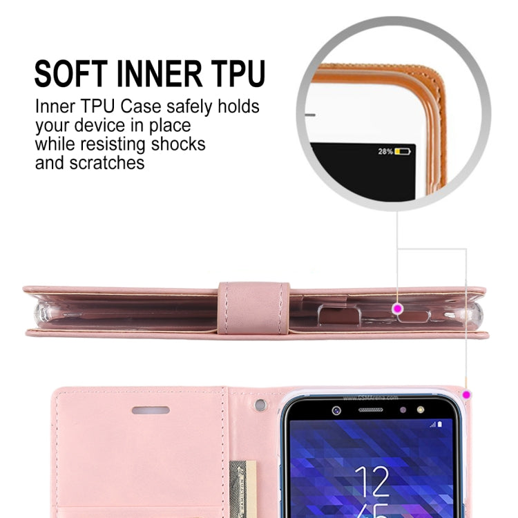 GOOSPERY Crazy Horse Texture Horizontal Flip PU Leather Case for Galaxy A6 (2018), with Holder & Card Slots & Wallet