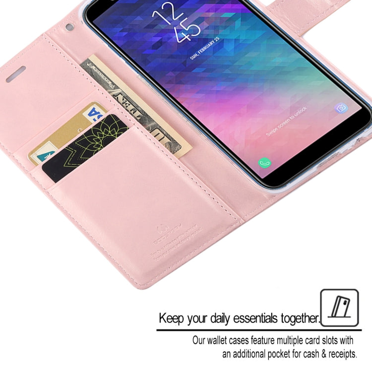 GOOSPERY Crazy Horse Texture Horizontal Flip PU Leather Case for Galaxy A6 (2018), with Holder & Card Slots & Wallet