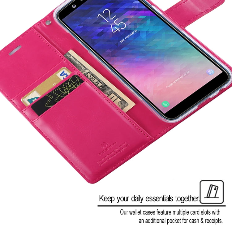 GOOSPERY Crazy Horse Texture Horizontal Flip PU Leather Case for Galaxy A6 (2018), with Holder & Card Slots & Wallet