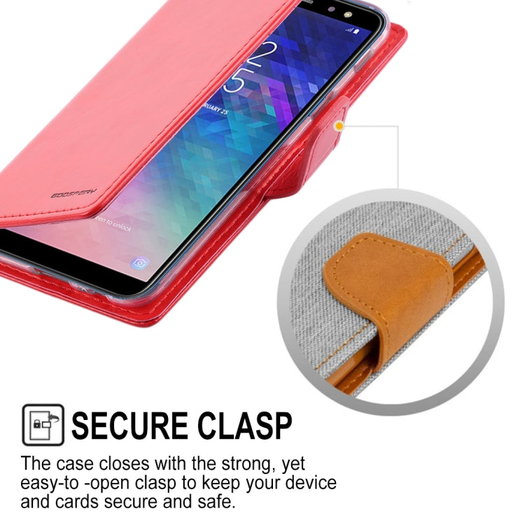 GOOSPERY Crazy Horse Texture Horizontal Flip PU Leather Case for Galaxy A6 (2018), with Holder & Card Slots & Wallet