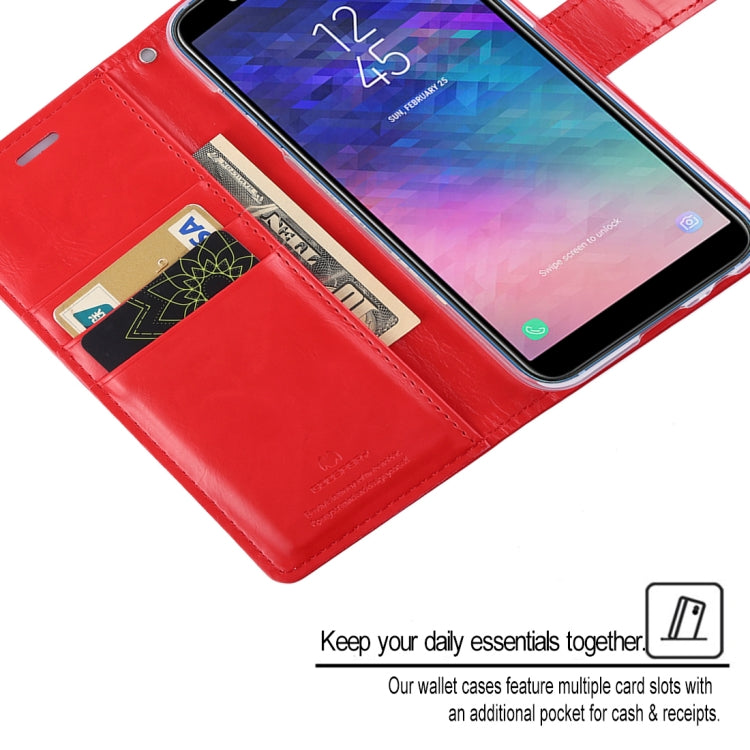 GOOSPERY Crazy Horse Texture Horizontal Flip PU Leather Case for Galaxy A6 (2018), with Holder & Card Slots & Wallet