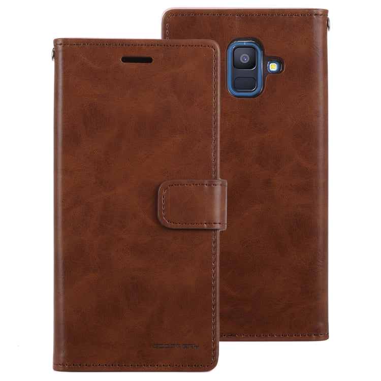 GOOSPERY Crazy Horse Texture Horizontal Flip PU Leather Case for Galaxy A6 (2018), with Holder & Card Slots & Wallet