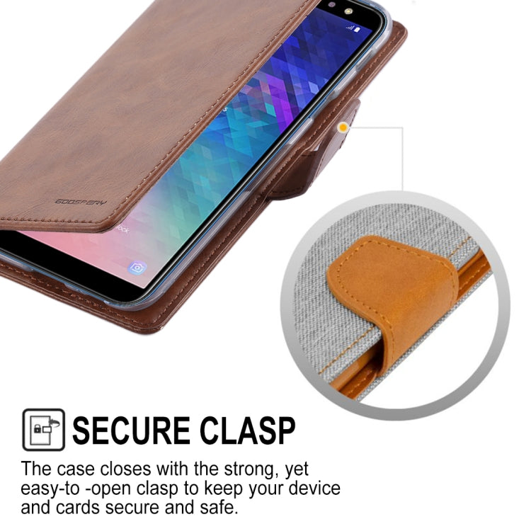 GOOSPERY Crazy Horse Texture Horizontal Flip PU Leather Case for Galaxy A6 (2018), with Holder & Card Slots & Wallet
