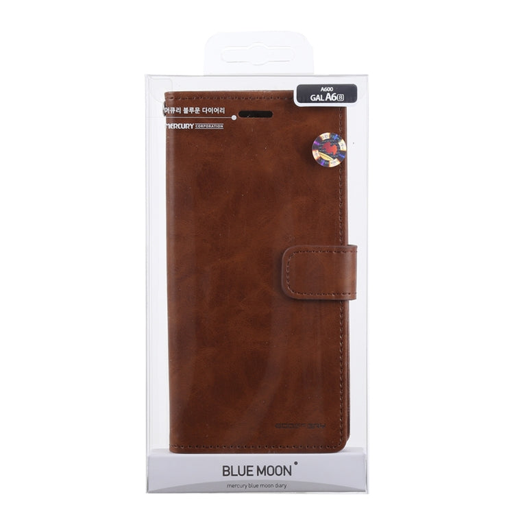 GOOSPERY Crazy Horse Texture Horizontal Flip PU Leather Case for Galaxy A6 (2018), with Holder & Card Slots & Wallet