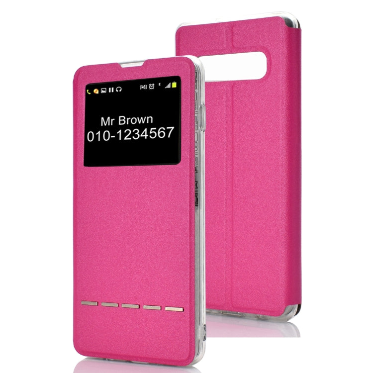 Horizontal Flip Leather Case for Galaxy S10, with Holder & Call Display ID