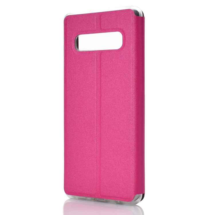 Horizontal Flip Leather Case for Galaxy S10+, with Holder & Call Display ID