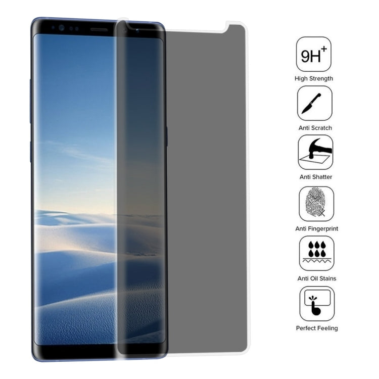 For Galaxy Note 8 0.26mm 9H Surface Hardness 3D Curved Privacy Anti-glare Non-full Screen Tempered Glass Screen Protector