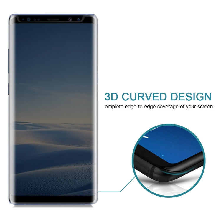 For Galaxy Note 8 0.26mm 9H Surface Hardness 3D Curved Privacy Anti-glare Non-full Screen Tempered Glass Screen Protector
