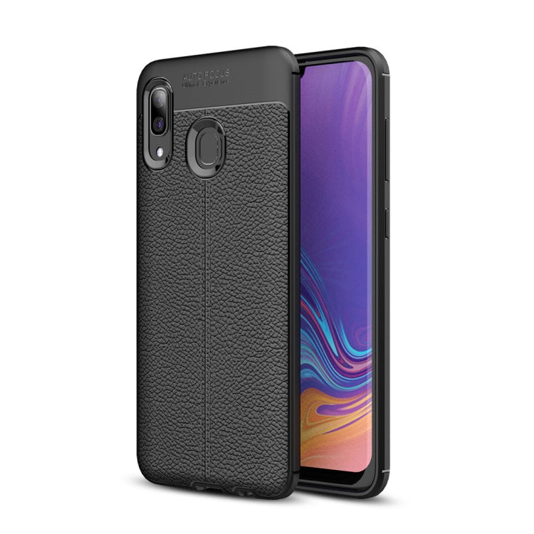 Litchi Texture TPU Shockproof Case for Galaxy A40