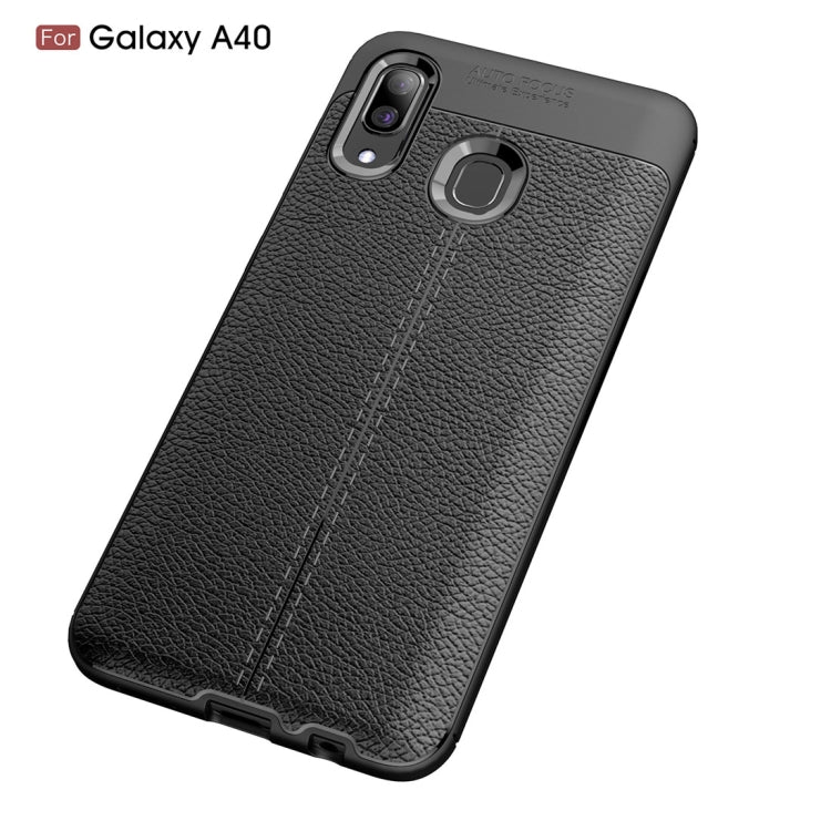 Litchi Texture TPU Shockproof Case for Galaxy A40