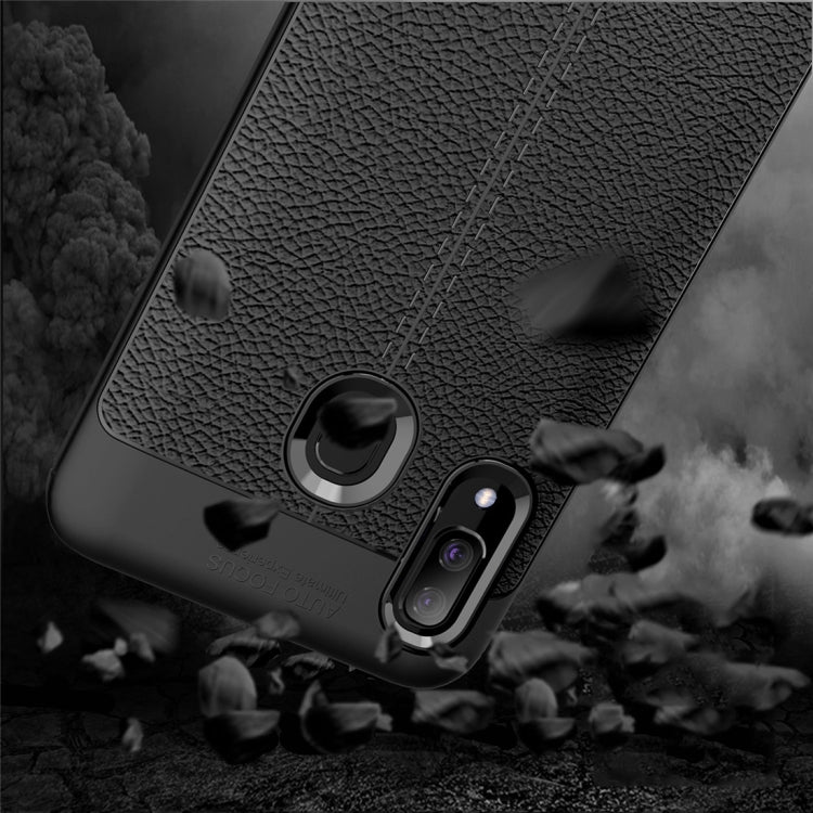 Litchi Texture TPU Shockproof Case for Galaxy A40