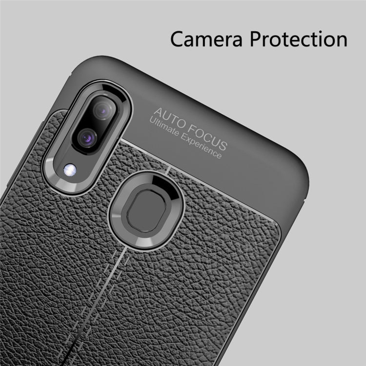 Litchi Texture TPU Shockproof Case for Galaxy A40