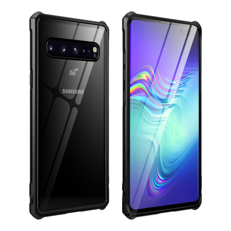 Buckle Series Metal Frame + Tempered Glass Protective Case for Galaxy S10 5G
