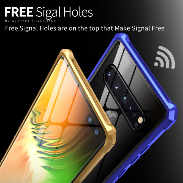 Buckle Series Metal Frame + Tempered Glass Protective Case for Galaxy S10 5G