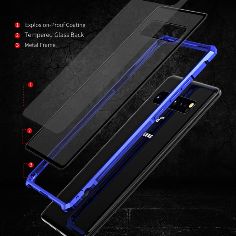Buckle Series Metal Frame + Tempered Glass Protective Case for Galaxy S10 5G