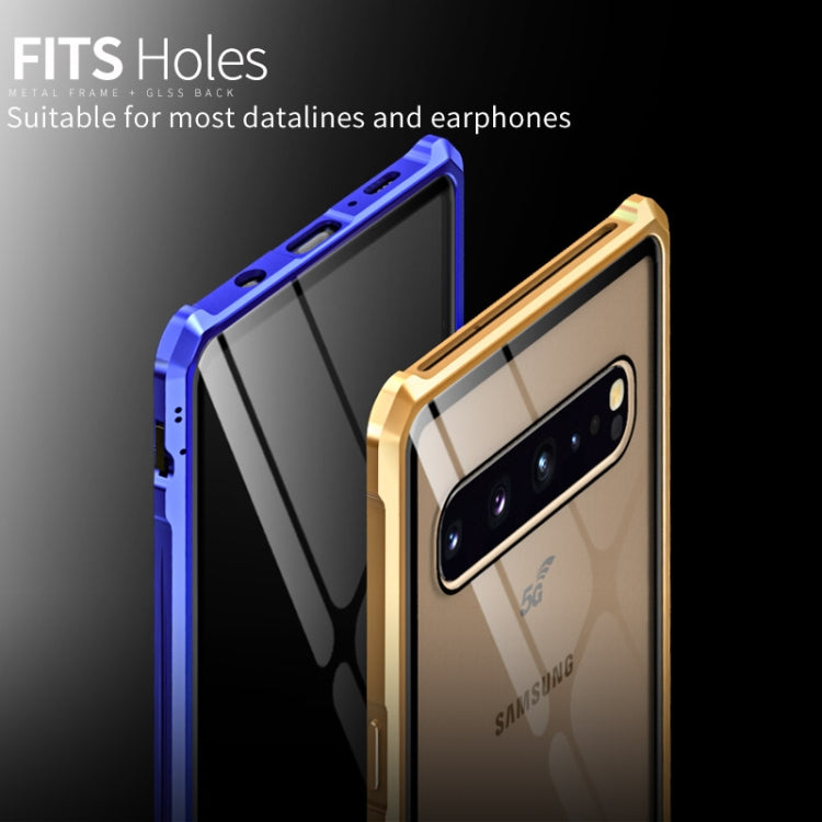 Buckle Series Metal Frame + Tempered Glass Protective Case for Galaxy S10 5G